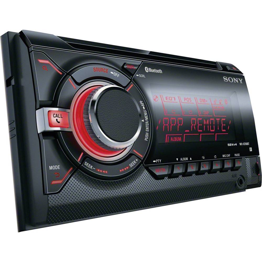 Sony WXGT90BT Double DIN car stereo Bluetooth handsfree set from Conrad.com