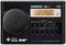 Black portable digital radio with display showing 'Welcome to Digital Radio', control buttons and integrated speaker on the left side.