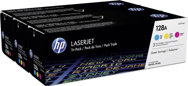 HP Toner 128A Original Set Cyan, Magenta, Yellow 1300 Sides CF371AM