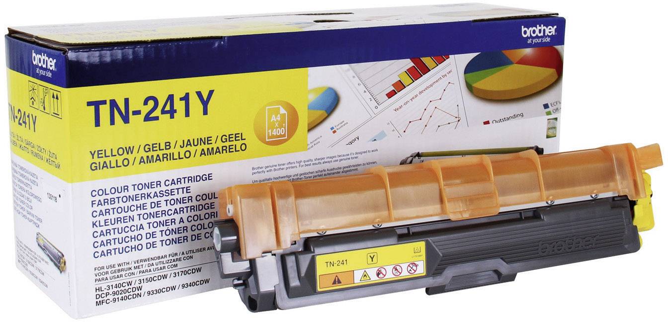 Brother Toner TN-241Y Original Yellow 1400 Sides TN241Y