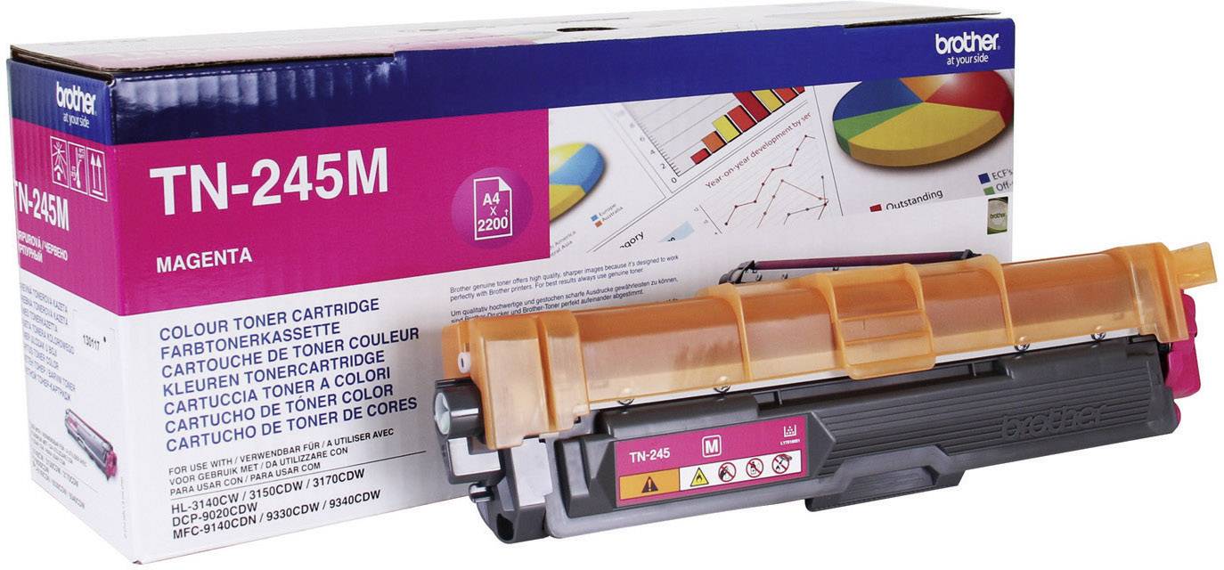 Brother Toner cartridge TN-245M TN245M Original Magenta 2200 Sides