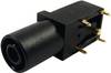 Cliff FCR7350B Safety jack socket Socket, right angle Pin diameter: 4 mm Black 1 pc(s)