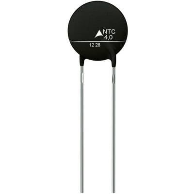 'Black NTC thermistor with two metal terminals, labelled "NTC 4.0" and "12 28".'
