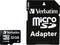 'Verbatim microSDHC 32 GB memory card with adapter.'