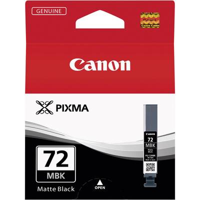 Canon Ink Cartridge, Pixma 72 MBK, Matte Black. Packaging shows manufacturer and product specifications, suitable for Canon printers.