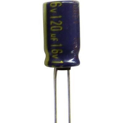 Panasonic EEUFC1C122B Electrolytic capacitor Radial lead  5 mm 1200 µF 16 V DC 20 % (Ø x H) 10 mm x 25 mm 1 pc(s) 