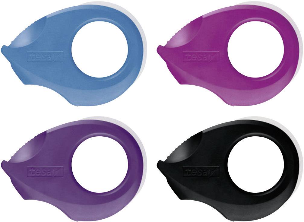 tesa Tape dispenser 58230-00 Black, Purple, Pink, Blue Barrel width (max.): 19 mm Length (max.) 10 m