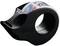 Black adhesive tape dispenser by Tesa with tape loaded, ready to cut and use.
