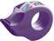 A purple sellotape dispenser with a Tesa film roll.