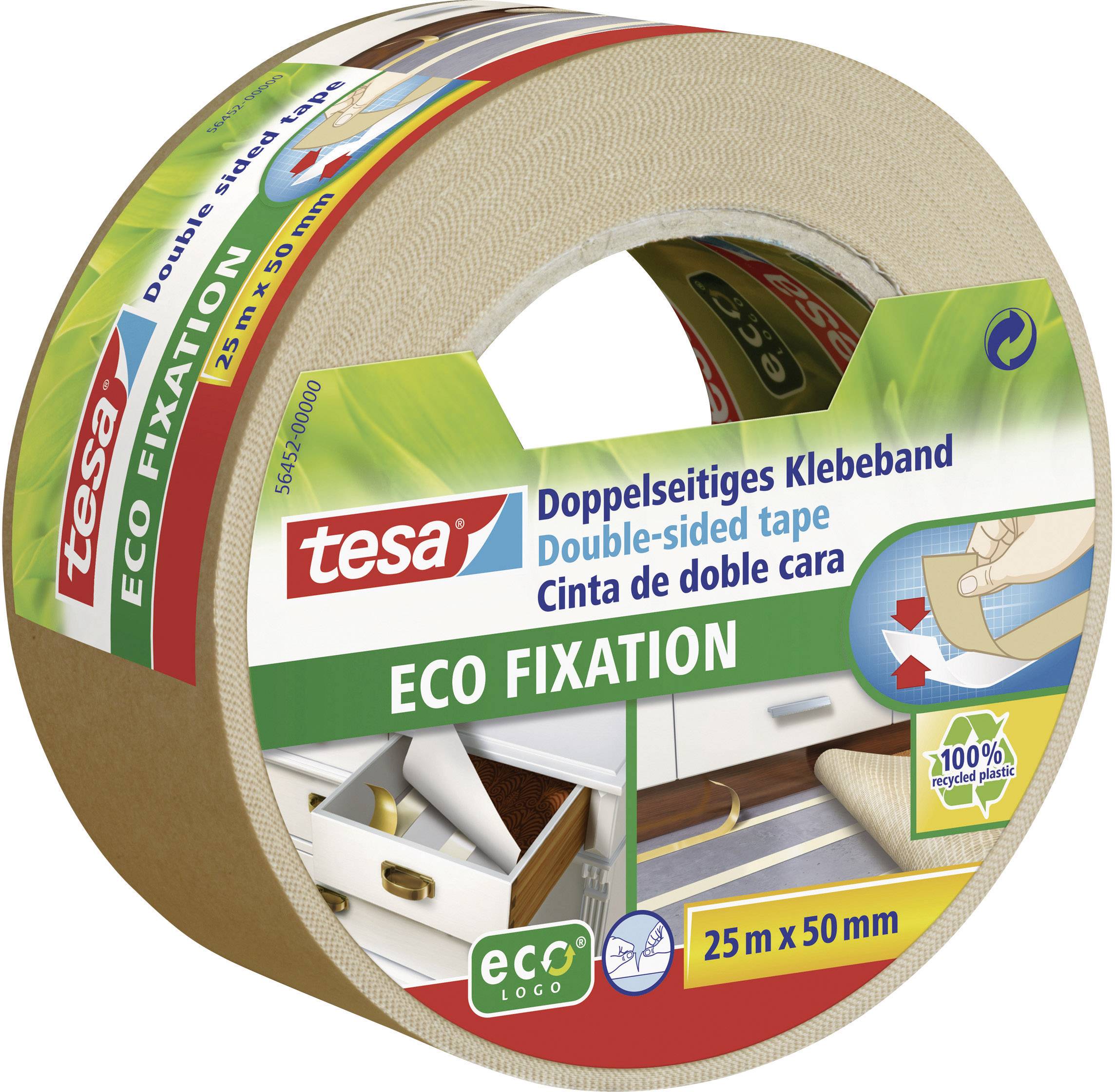 tesa ECO FIXATION 56452-00000-11 Double sided adhesive tape (L x W) 25 m x 50 mm 1 pc(s)