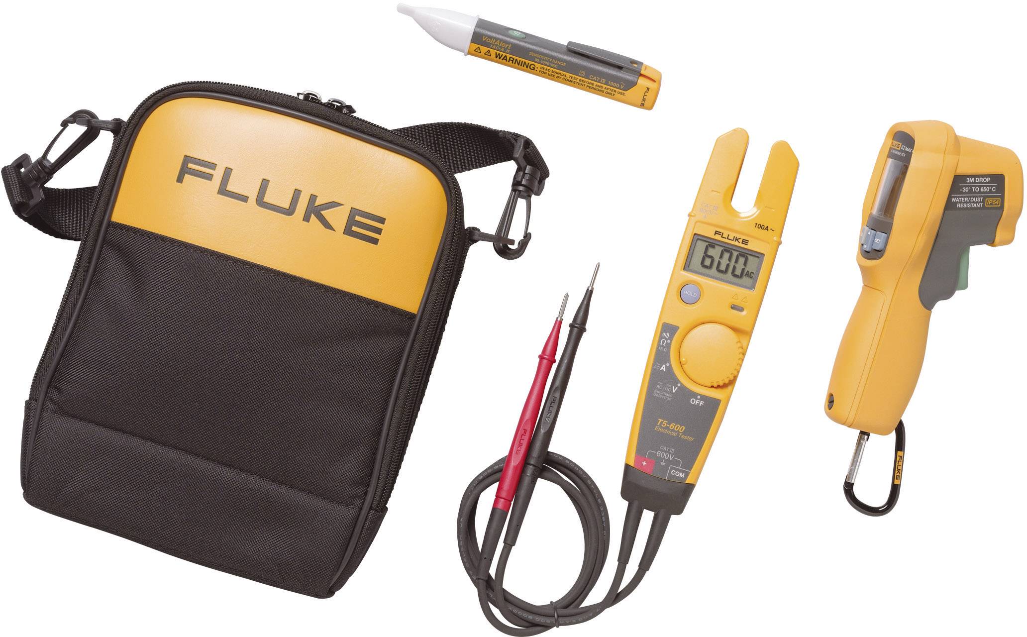 Fluke T5-600/62MAX+/1AC KIT Clamp meter, Handheld multimeter Digital CAT III 600 V Display (counts): 4000