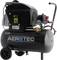 A portable air compressor by Aerotec with pressure gauge, valve and handle. The model is 'Lt.24' with 94 dB sound pressure.