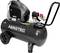 Black compressor with wheels and handle, brand 'Aerotec', model HP2.5. Shows pressure gauge and valves for pressure control.