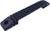 Black, ribbed door handle in a rectangular shape, with holes at both ends for mounting.