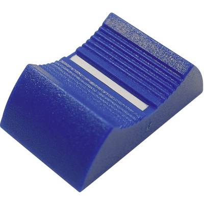 Blue plastic eraser with a ribbed surface and rounded edges. Ideal for erasing pencil marks.