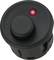 Black toggle switch with a red illumination point at the top, indicates activity status.