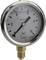 Manometer indicates a pressure of 2 bar. Scale ranges from 0 to 10 bar. Type 'EN 837-1'. Measuring instrument with metallic casing and connection.