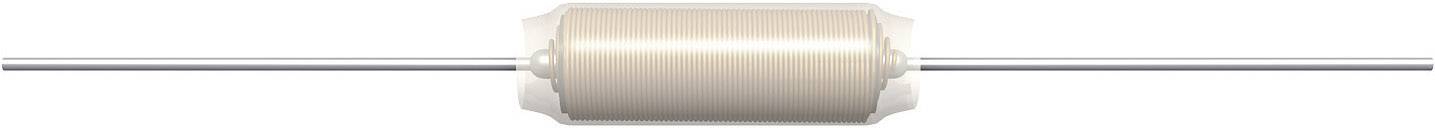 A cylindrical resistor with axial terminals, a typical electrical component for circuits.