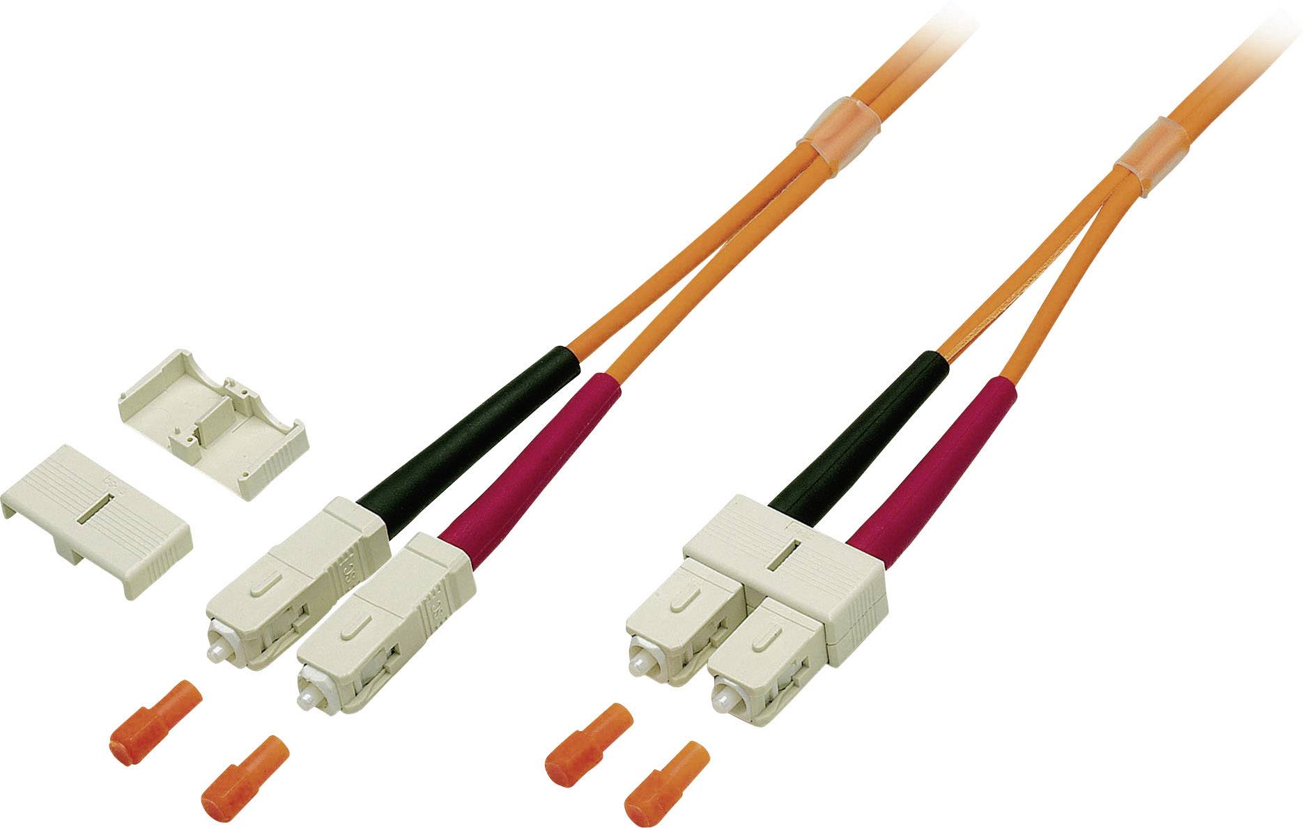 EFB Elektronik O6413.5 Fibreglass FO Cable 5.00 m Orange [1x SC plug - 1x SC plug] 50/125 µ Multimode OM2-0