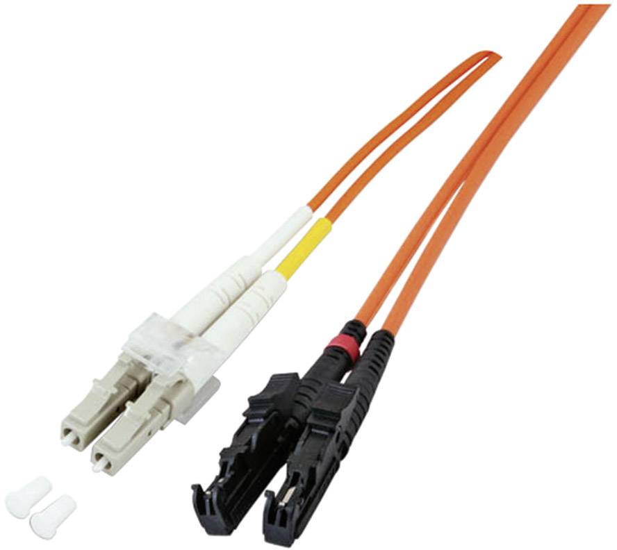 EFB Elektronik O0315.2 Fibreglass FO Cable 2.00 m Turquoise [1x LC plug - 1x E2000® plug] 50/125 µ Multimode OM3-0