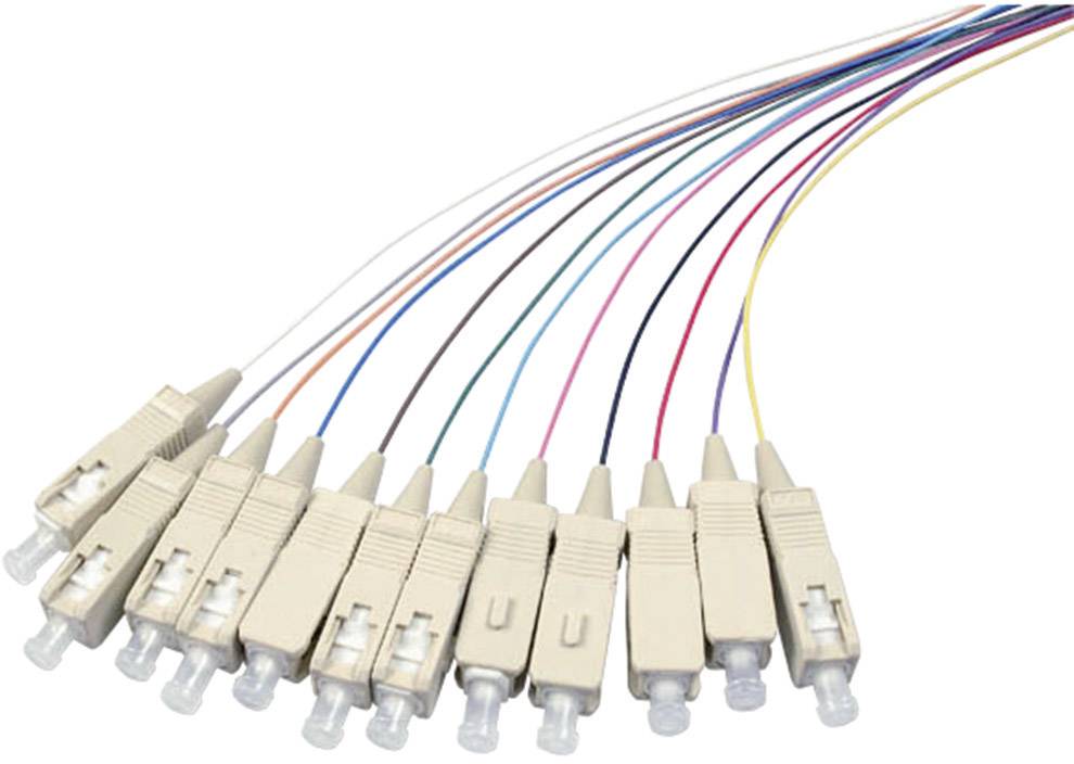 EFB Elektronik O1022.2 Fibreglass FO Cable 2.00 m Multi-coloured [1x SC plug - 1x Open cable ends] 9/125 µ Singlemode OS-0