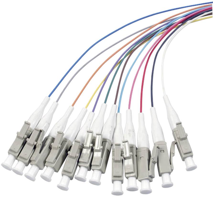 EFB Elektronik O3482.2 Fibreglass FO Cable 2.00 m Multi-coloured [1x LC plug - 1x Open cable ends] 50/125 µ Multimode OM-0