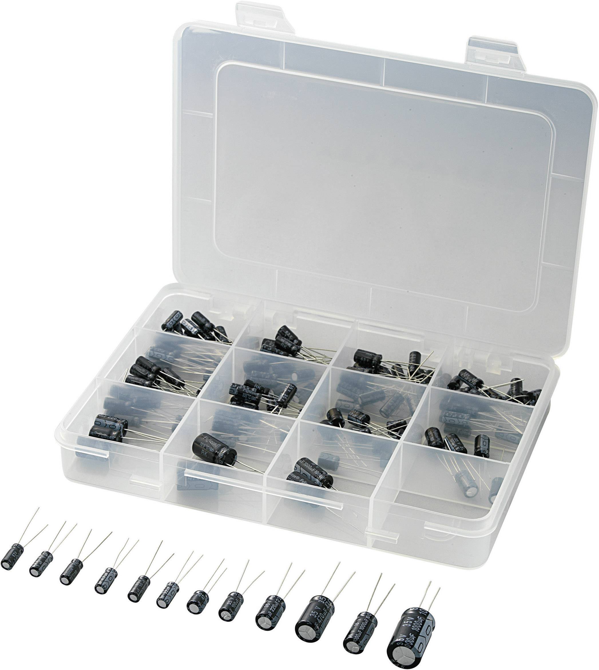TRU COMPONENTS Electrolytic capacitor set Radial lead 20 % 142 pc(s)
