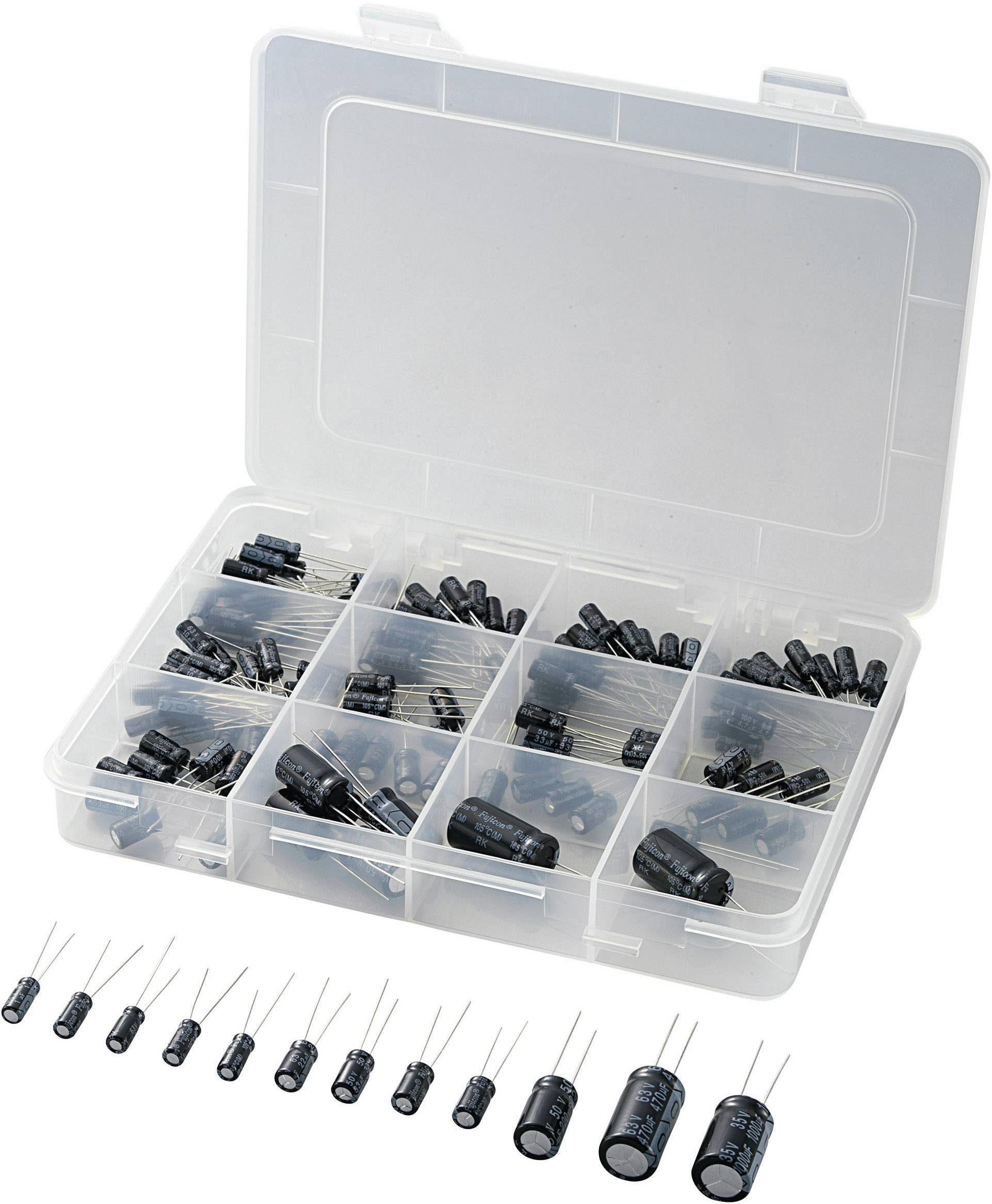 TRU COMPONENTS Electrolytic capacitor set Radial lead 20 % 148 pc(s)