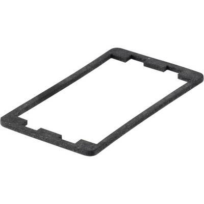 Rectangular rubber seal with offset edges, likely for electronic devices or components.