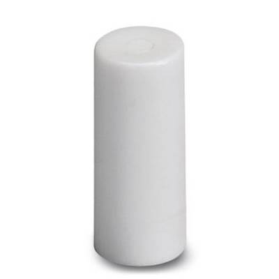 A cylindrical, white rod standing upright.