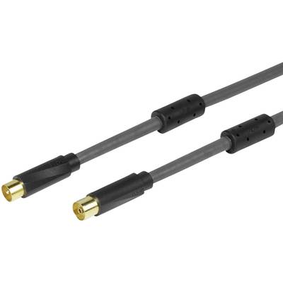 Sound & Image Antennas Cable [1x Belling-Lee/IEC plug 75Ω - 1x Belling-Lee/IEC socket 75Ω] 1.50 m 110 dB gold plated con