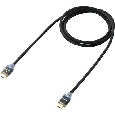 SpeaKa Professional HDMI Cable HDMI-A plug, HDMI-A plug 1.00 m Black SP-7870024 Audio Return Channel, gold plated connec