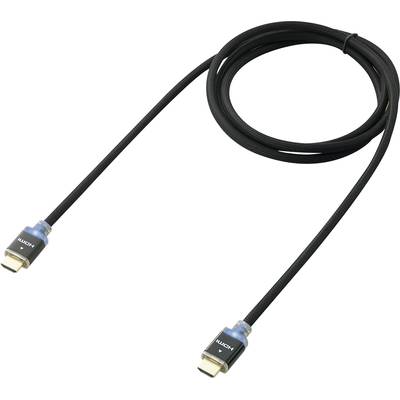 SpeaKa Professional HDMI Cable HDMI-A plug, HDMI-A plug 3.00 m Black SP-1793732 Audio Return Channel, gold plated connec