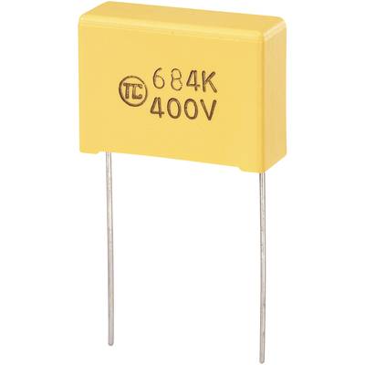 TRU COMPONENTS 1 pc(s) MKS thin film capacitor Radial lead 0.47 µF 400 V DC 5 % 22.5 mm (L x W x H) 26.5 x 8.5 x 17 mm-0