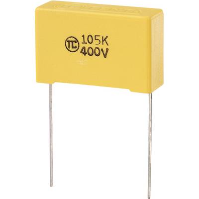 TRU COMPONENTS 1 pc(s) MKS thin film capacitor Radial lead 1 µF 400 V DC 5 % 27.5 mm (L x W x H) 32 x 11 x 20 mm-0