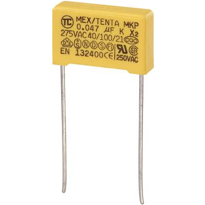 TRU COMPONENTS MKP-X2 1 pc(s) MKP-X2 suppression capacitor Radial lead  0.068 µF 275 V AC 10 % 15 mm (L x W x H) 18 x 5 