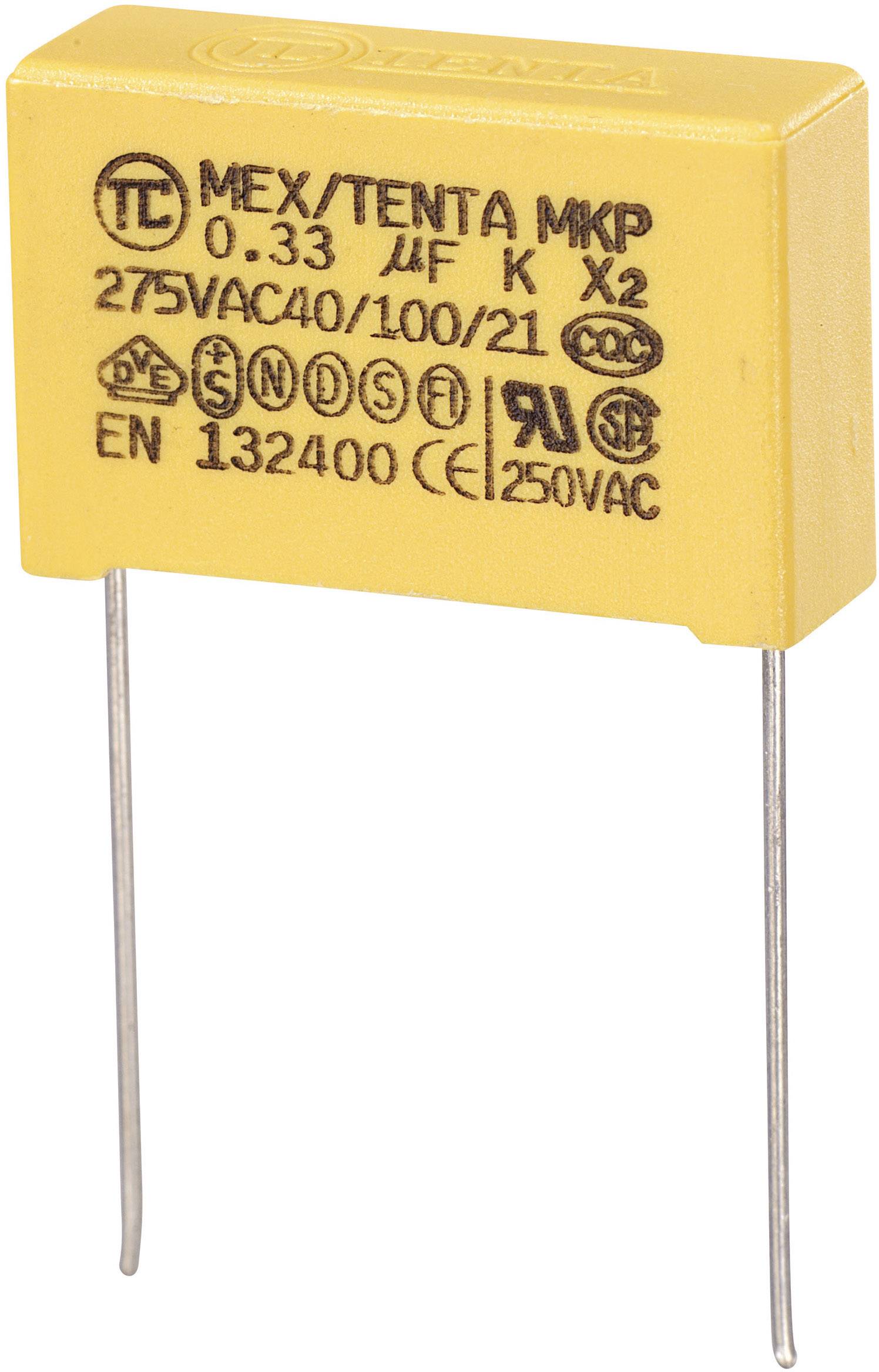 MKP-X2 1 pc(s) suppression capacitor Radial lead 0.33 µF 275 V AC % 22.5 mm (L x W x H) 26.5 8.5 x mm | Conrad.com