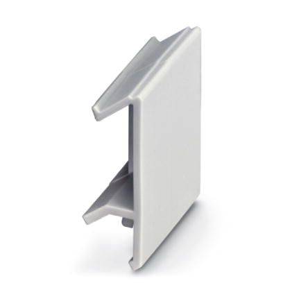 White plastic cover with hooks and slots, presumably part of a modular system.