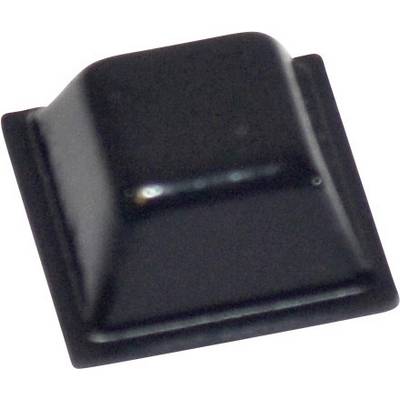 A square black plastic computer key cap, slightly tilted.