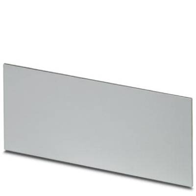 A rectangular grey sign or plate, without visible text or decoration, against a neutral background.