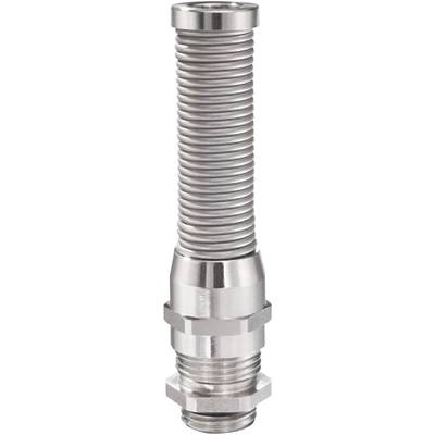 Metal hose with flexible spiral construction, ideal for fluid transfer and cable protection in industrial applications.