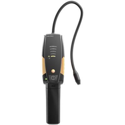 A portable leak detector with a flexible arm and indicator lights for detecting gas leaks, suitable for technical inspections.