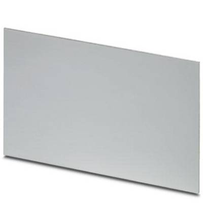A simple, rectangular, grey metal plate with a smooth surface.