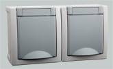 VIKO Wet room switch product range Two gang socket Pacific Grey 90591088-DE 1 pc(s)