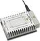 Compact, silver electronic component with cable, used for cooling or heat dissipation, safety warning visible.