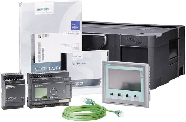 Siemens LOGO! Starter Kit 12/24 0BA7 + KTP400 Basic color PLC starter kit 12 V DC, 24 V DC ...