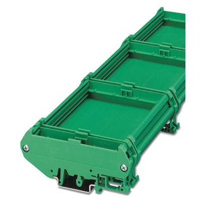 Green plastic compartment tray for storing electronic components.