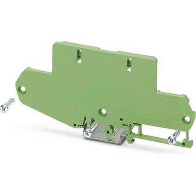 Green electrical terminal adapter with two side-mounting screws.