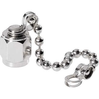A silver-coloured chain clasp with beads and a lobster clasp, used for securing jewellery or pendants.