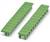 Two green plastic parts with narrow slots, likely used as spacers or for cable attachment.